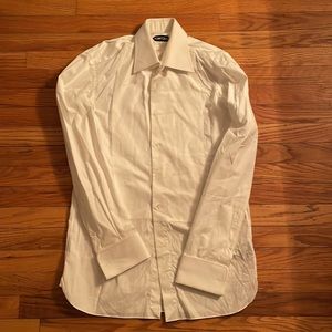 Tom Ford Tuxedo Shirt in White.  Formal Mens dress shirt